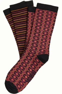 King Louie Accessoires|Socks 2-Pack Savile Wild Fuchsia