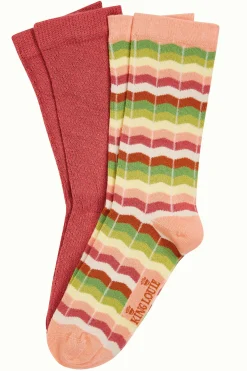 King Louie Accessoires|Socks 2-Pack Sunset Velvet Pink