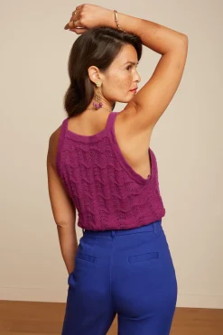 King Louie Tops & Shirts|Sofie Top Scallop Vivid Purple