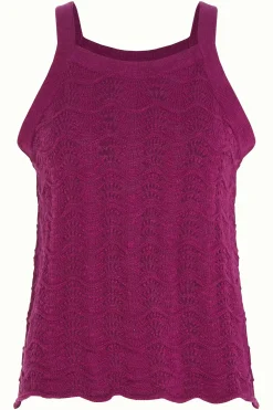King Louie Tops & Shirts|Sofie Top Scallop Vivid Purple