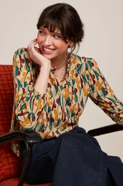 King Louie Blouses|Stella Blouse Cile Pebble