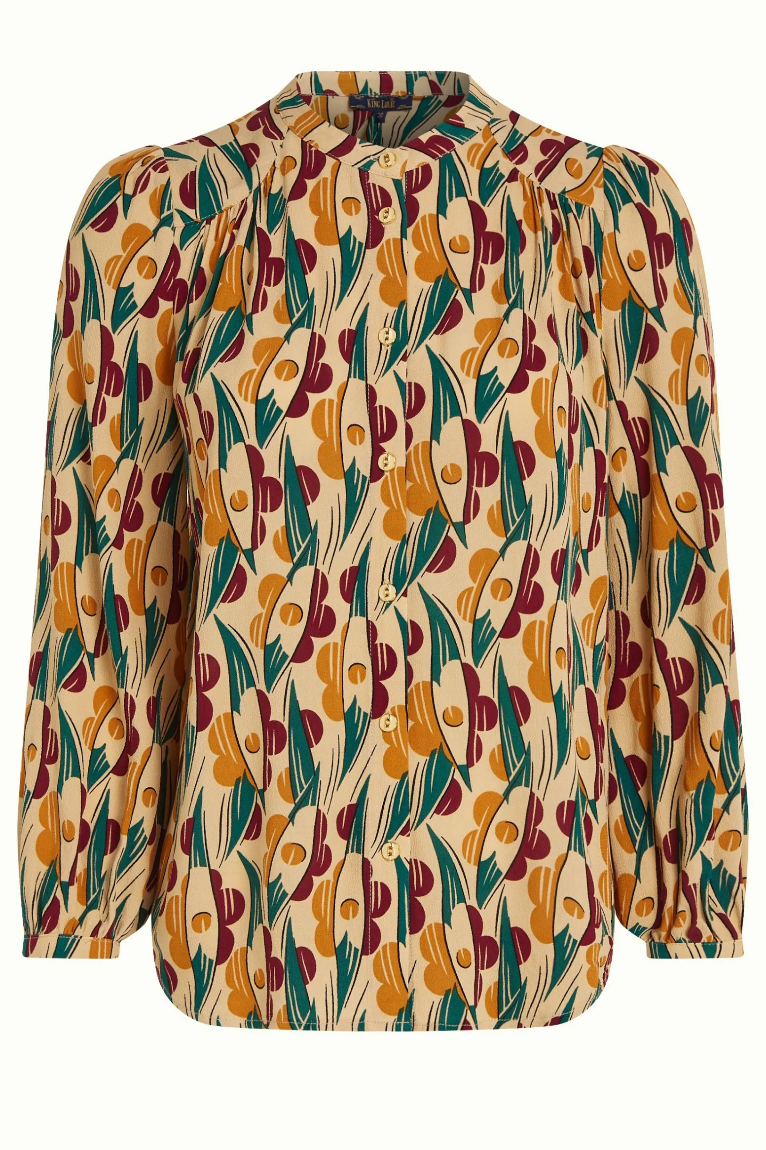 King Louie Blouses|Stella Blouse Cile Pebble