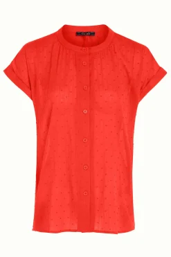 King Louie Blouses|Stella Blouse Verano Fire Red