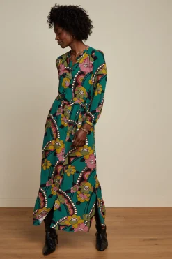 King Louie Jurken|Stella Maxi Dress Lovechild Antique Green