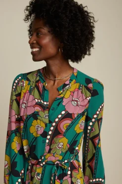 King Louie Jurken|Stella Maxi Dress Lovechild Antique Green