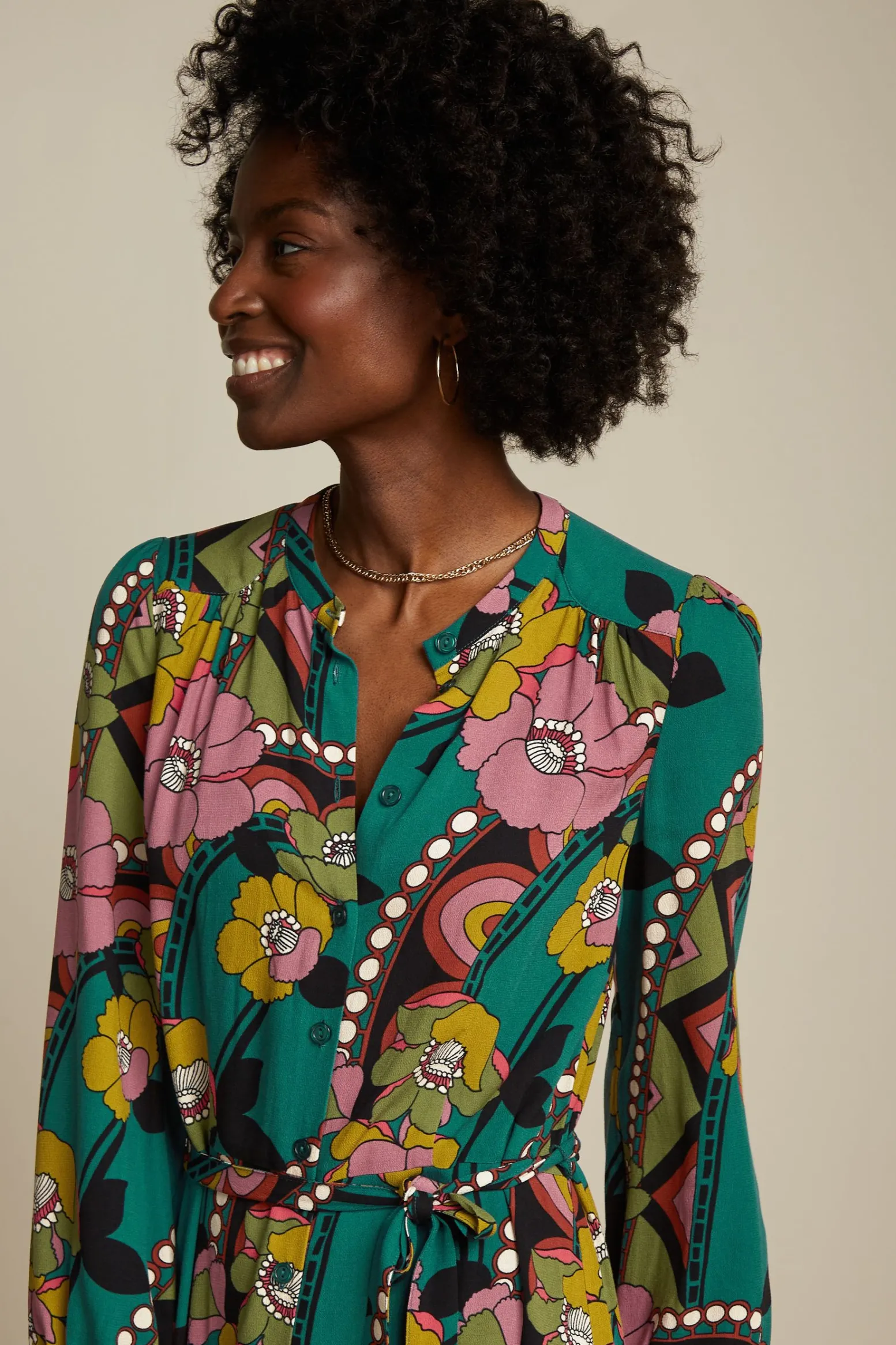 King Louie Jurken|Stella Maxi Dress Lovechild Antique Green