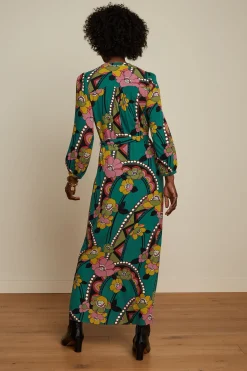 King Louie Jurken|Stella Maxi Dress Lovechild Antique Green