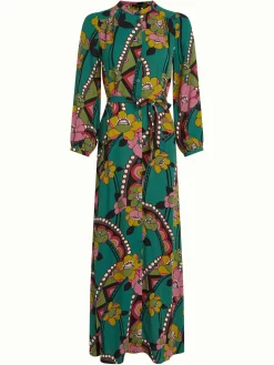 King Louie Jurken|Stella Maxi Dress Lovechild Antique Green
