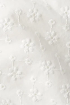 King Louie Rokken|Suzette Pleat Skirt Rosa Broderie Anglaise White