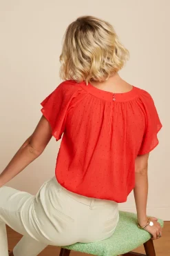King Louie Tops & Shirts|Talia Top Verano Fire Red