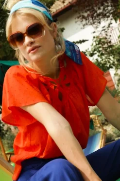 King Louie Tops & Shirts|Talia Top Verano Fire Red