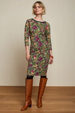 King Louie Jurken|Tallullah Dress Bellevue Olive Green