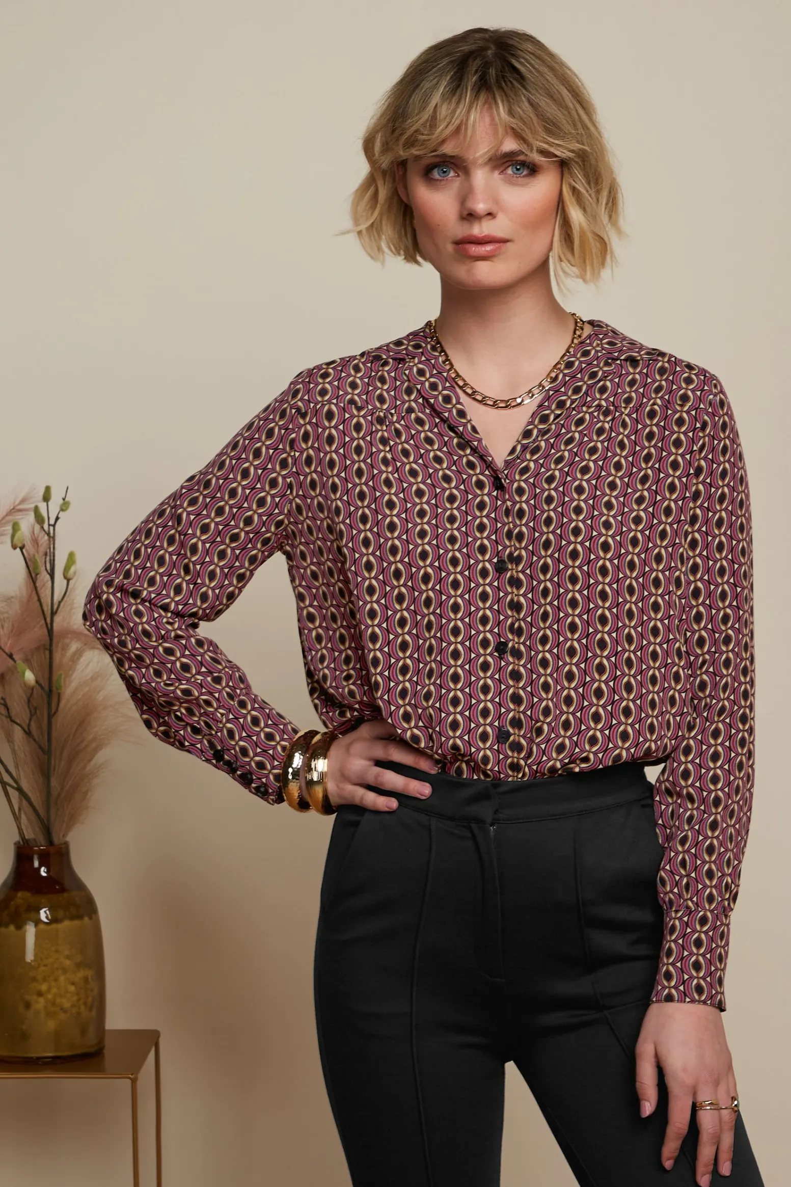King Louie Blouses|Tex Blouse Hoopah Mesa Pink