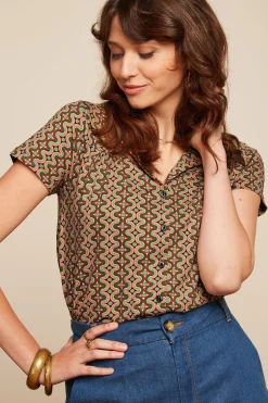 King Louie Blouses|Tex Blouse Twisted Black