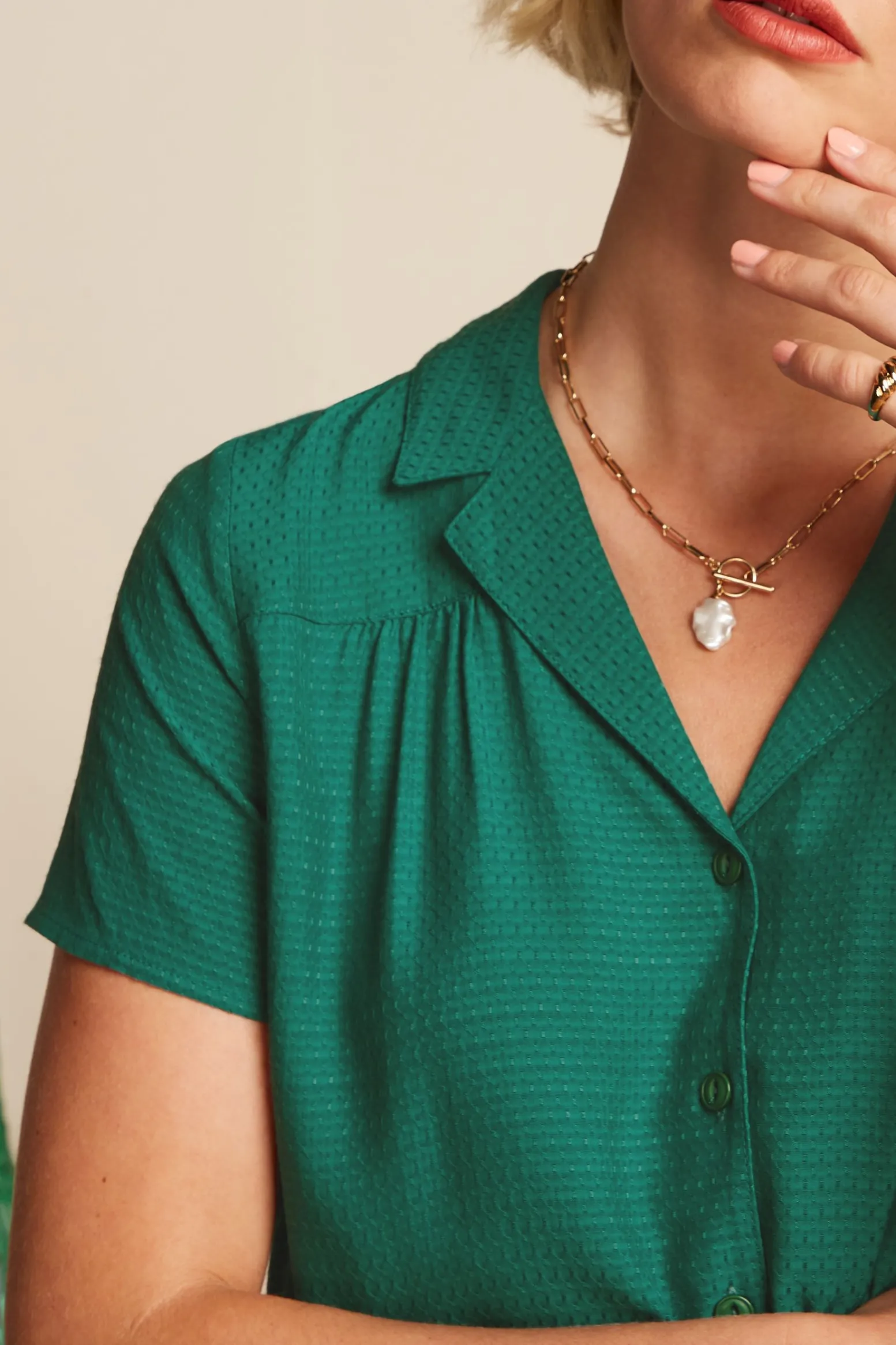King Louie Blouses|Tex Blouse Zenni Eden Green