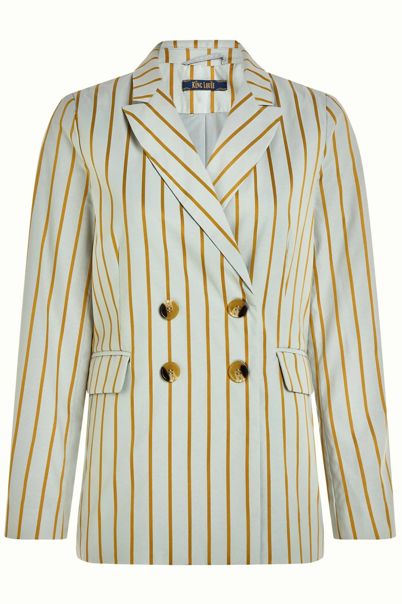 King Louie Jassen & Blazers|Tina Blazer Ash Stripe Foam Green