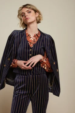 King Louie Jassen & Blazers|Tina Blazer Pinstripe Blue
