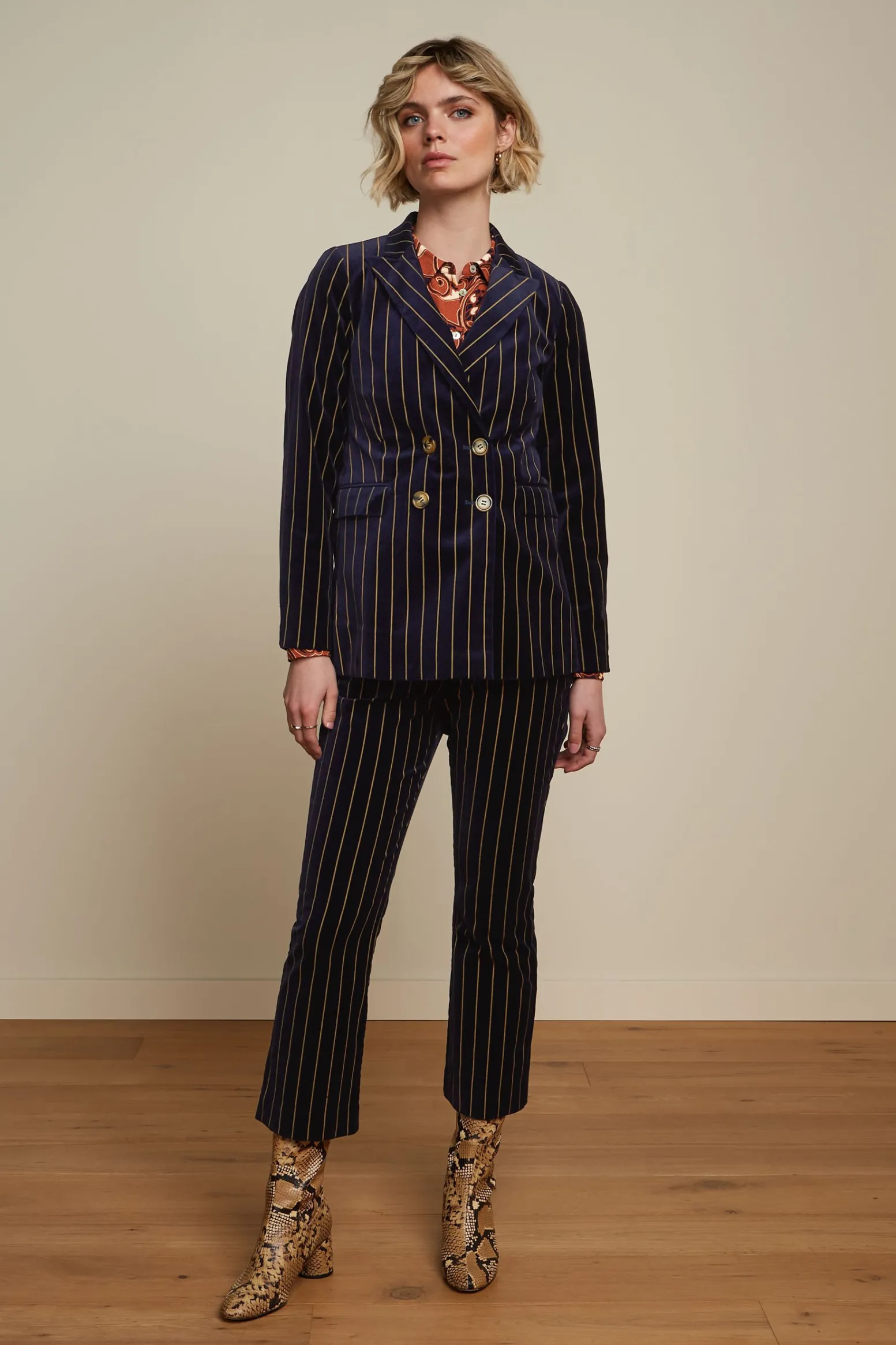 King Louie Jassen & Blazers|Tina Blazer Pinstripe Blue