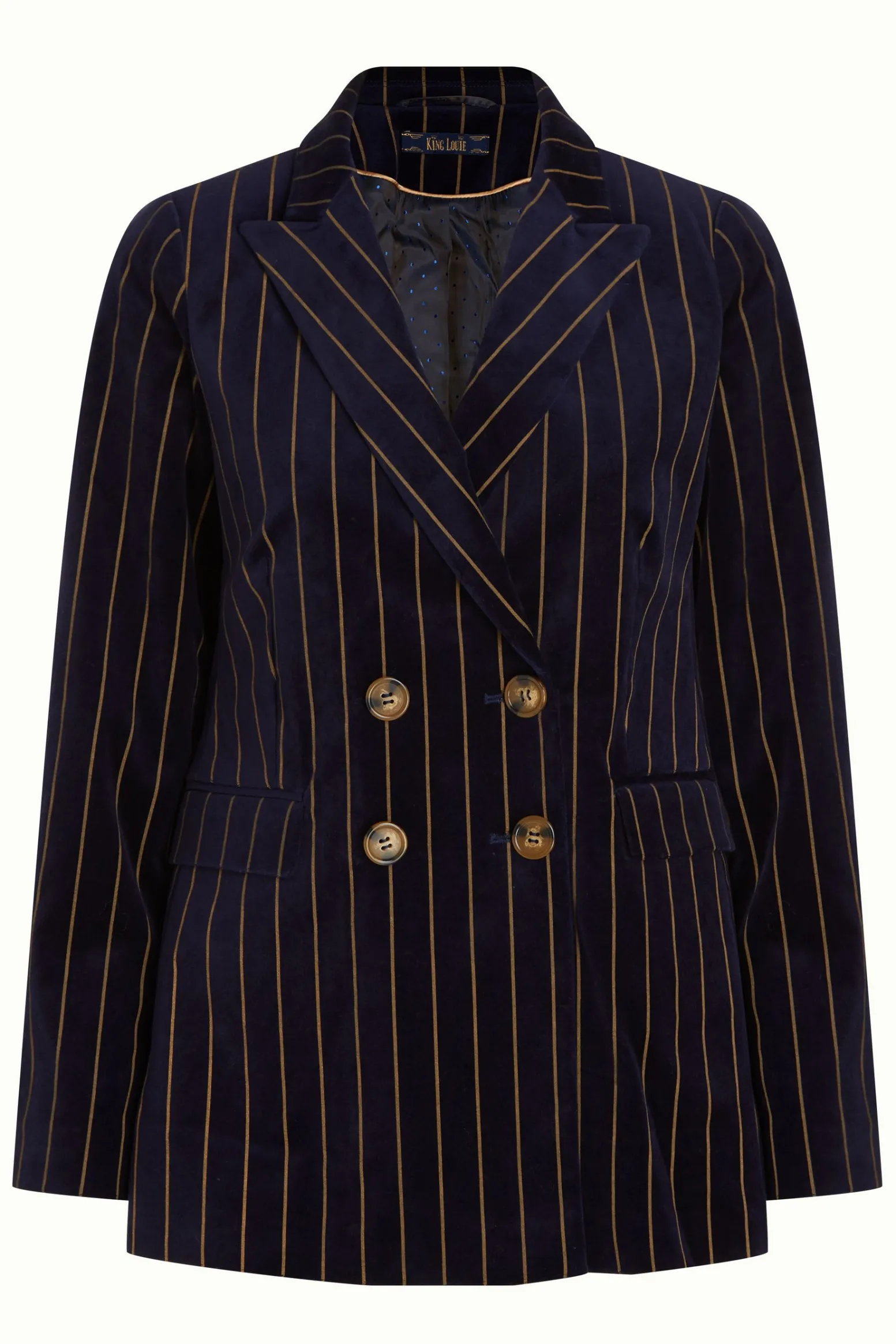 King Louie Jassen & Blazers|Tina Blazer Pinstripe Blue