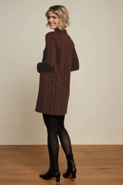 King Louie Jurken|Tunic Zip Dress Tempest Cognac Orange