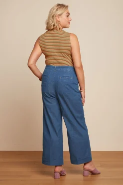King Louie Tops & Shirts|Turtle Top Boxy Stripe Ponderosa Green