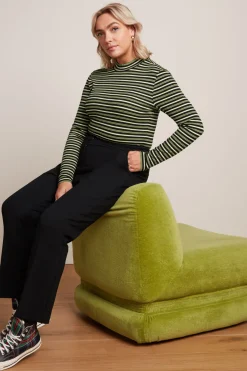 King Louie Tops & Shirts|Turtle Top Pimm Stripe Woodbine Green