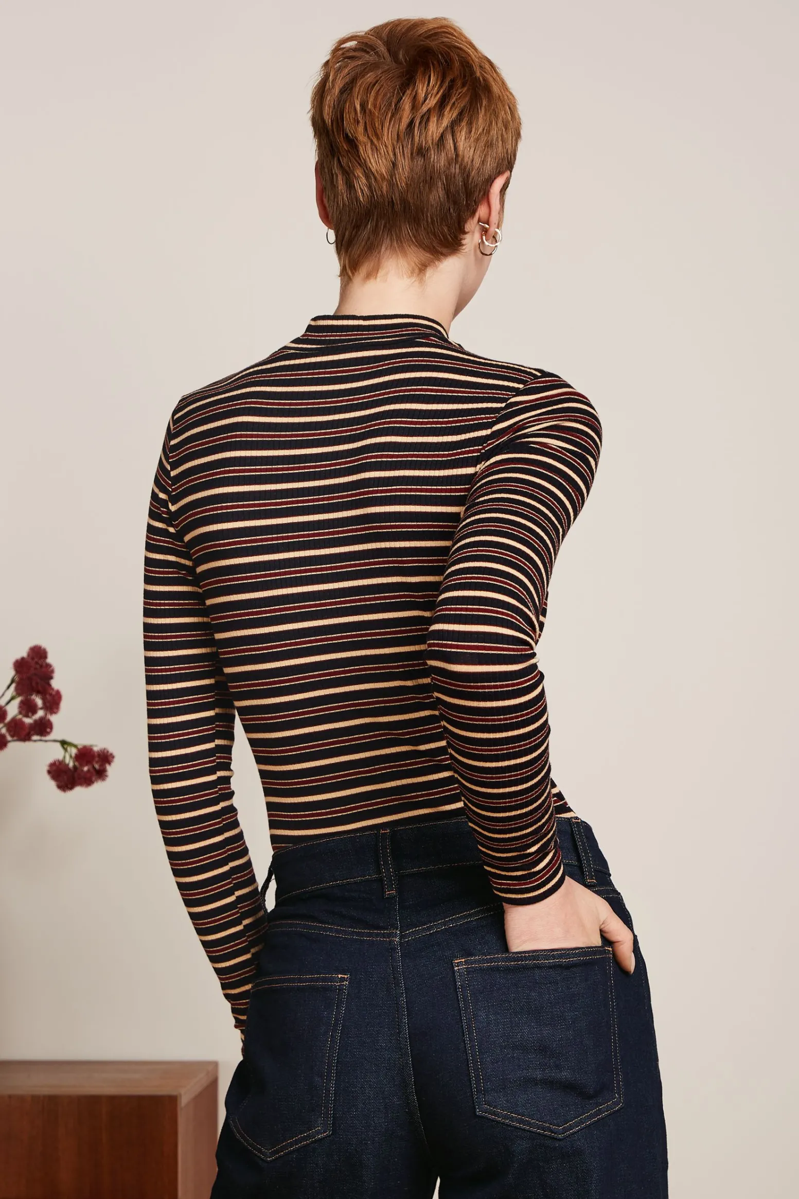 King Louie Tops & Shirts|Turtle Top Pimm Stripe Cabernet Red