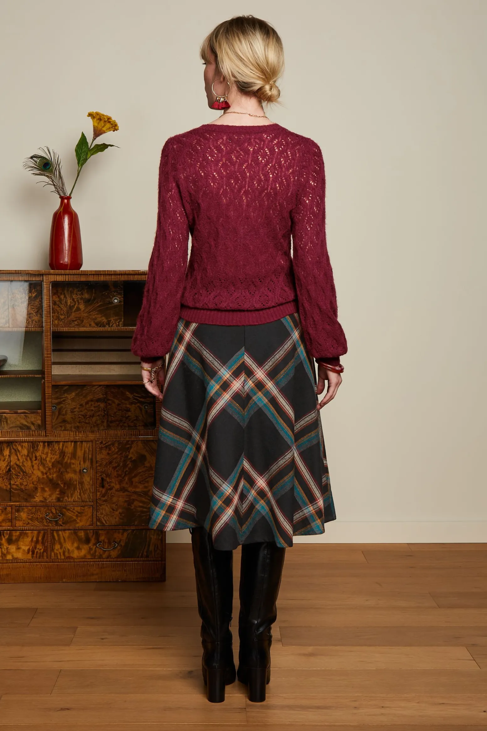 King Louie Truien|V Neck Borgo Cabernet Red