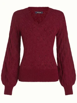 King Louie Truien|V Neck Borgo Cabernet Red