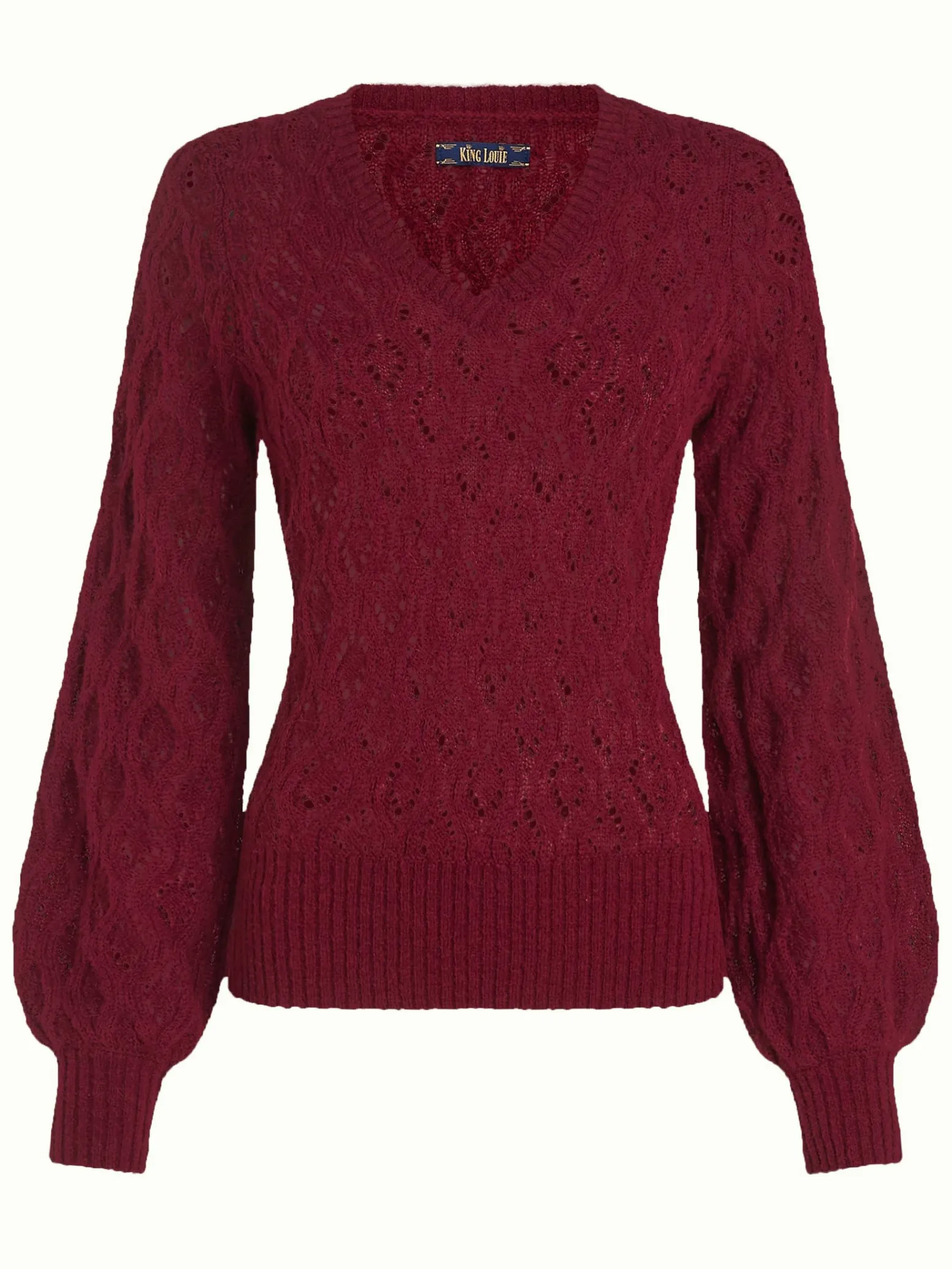 King Louie Truien|V Neck Borgo Cabernet Red