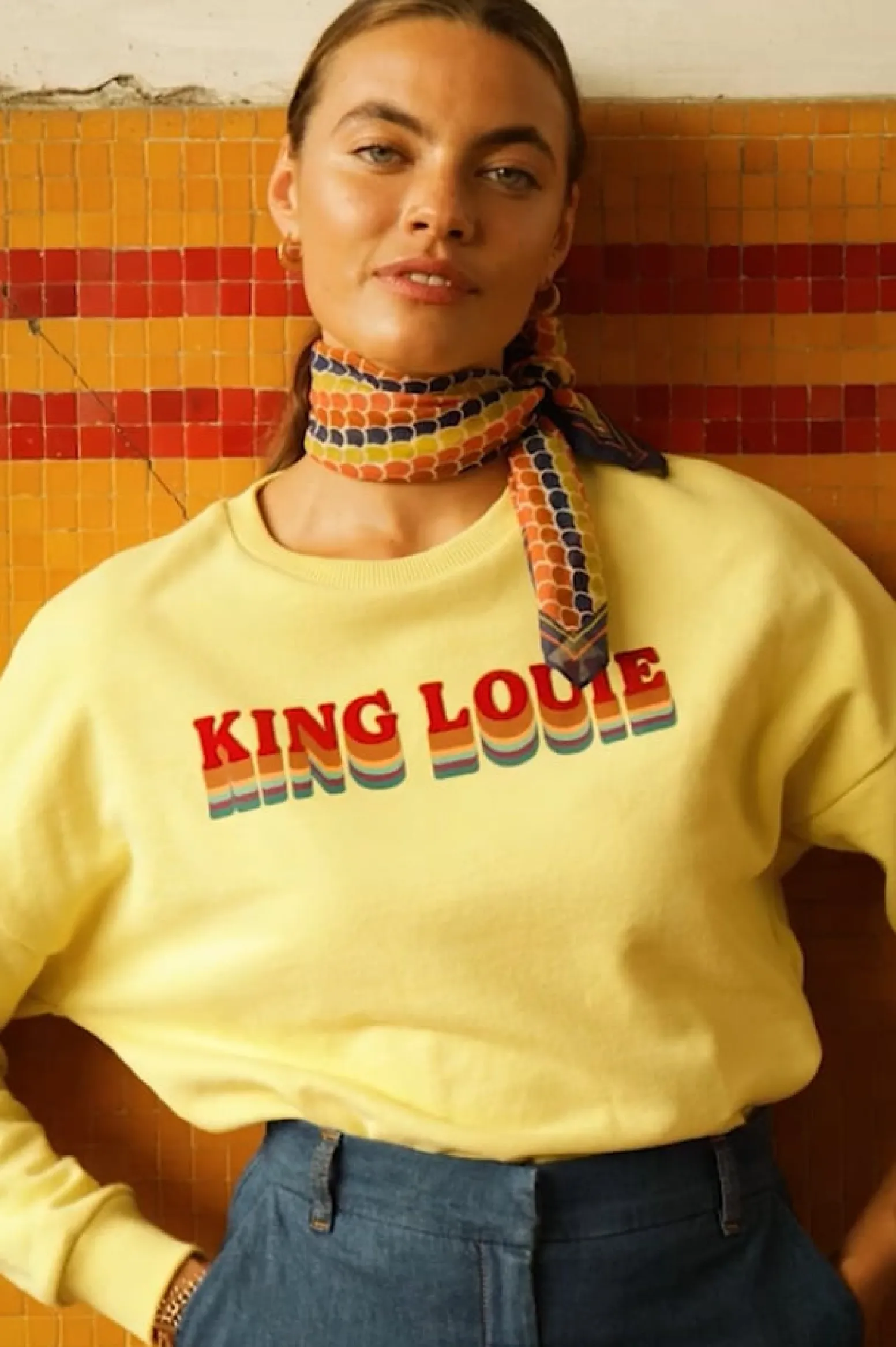 King Louie Truien|Valentina Sweater Peachy Custard Yellow