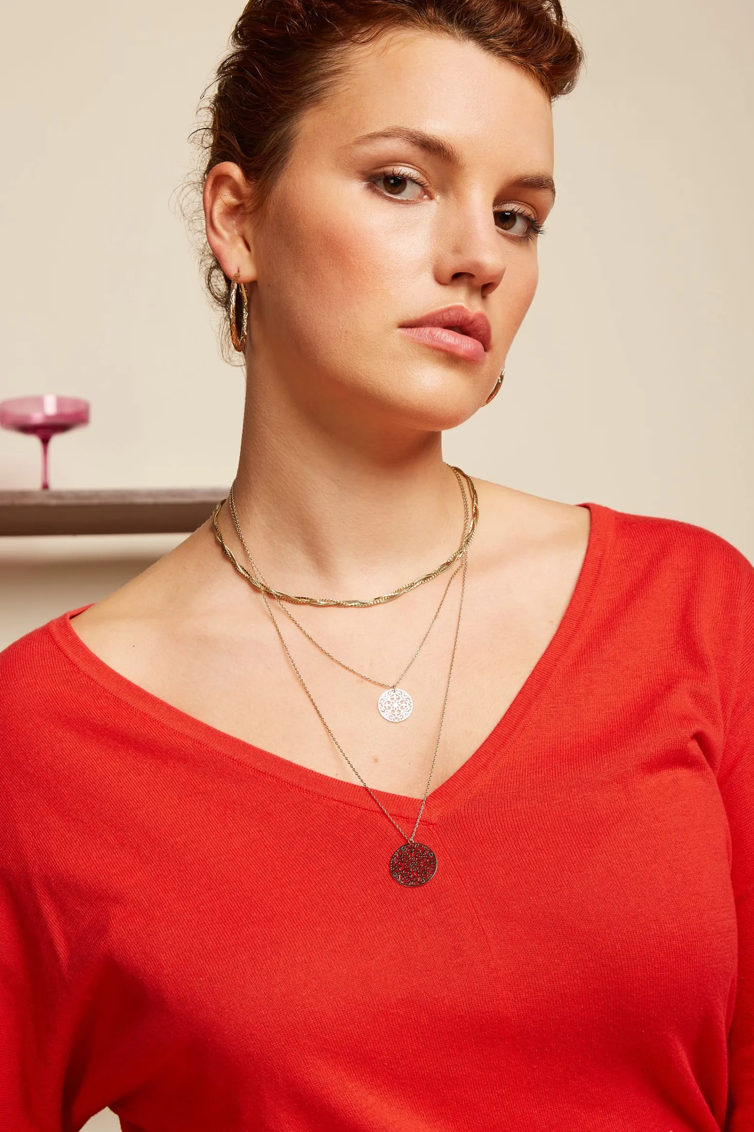 King Louie Tops & Shirts|Valentina Top Club Fiery Red
