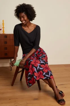 King Louie Rokken|Valeria Skirt Deacon Black