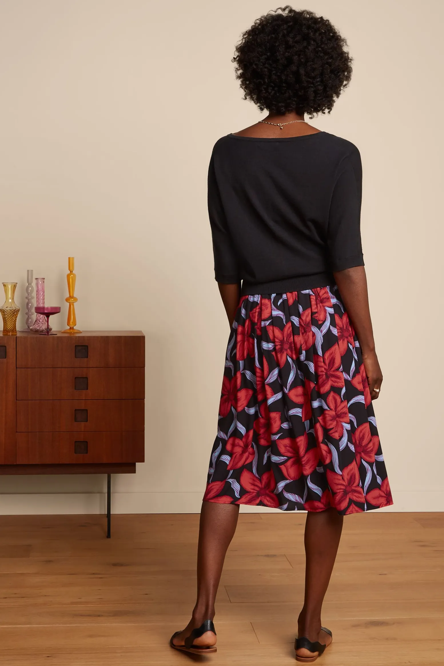 King Louie Rokken|Valeria Skirt Deacon Black