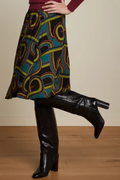 King Louie Rokken|Valeria Skirt Zappa Black
