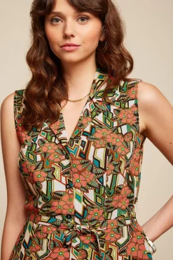 King Louie Jurken|Violante Dress Ryder Langoustino Orange