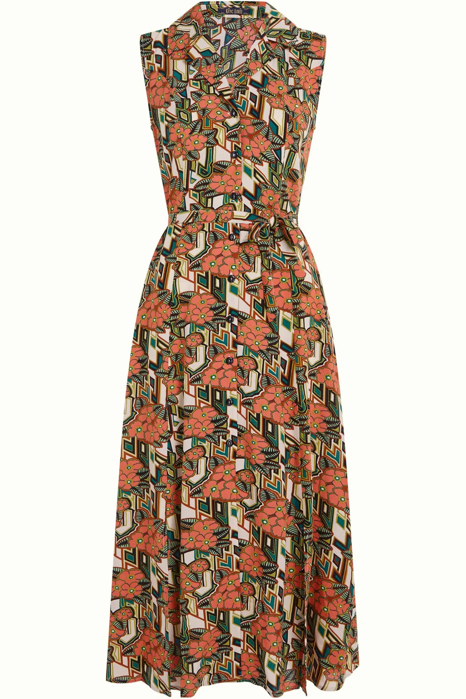 King Louie Jurken|Violante Dress Ryder Langoustino Orange