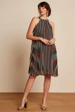 King Louie Jurken|Virna Dress Piso Plisse Black