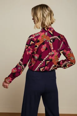 King Louie Blouses|Winona Blouse Lovechild Cabernet Red