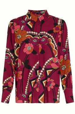 King Louie Blouses|Winona Blouse Lovechild Cabernet Red