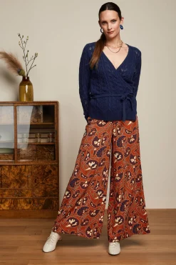 King Louie Vesten|Wrap Top Farfalle Ink Blue