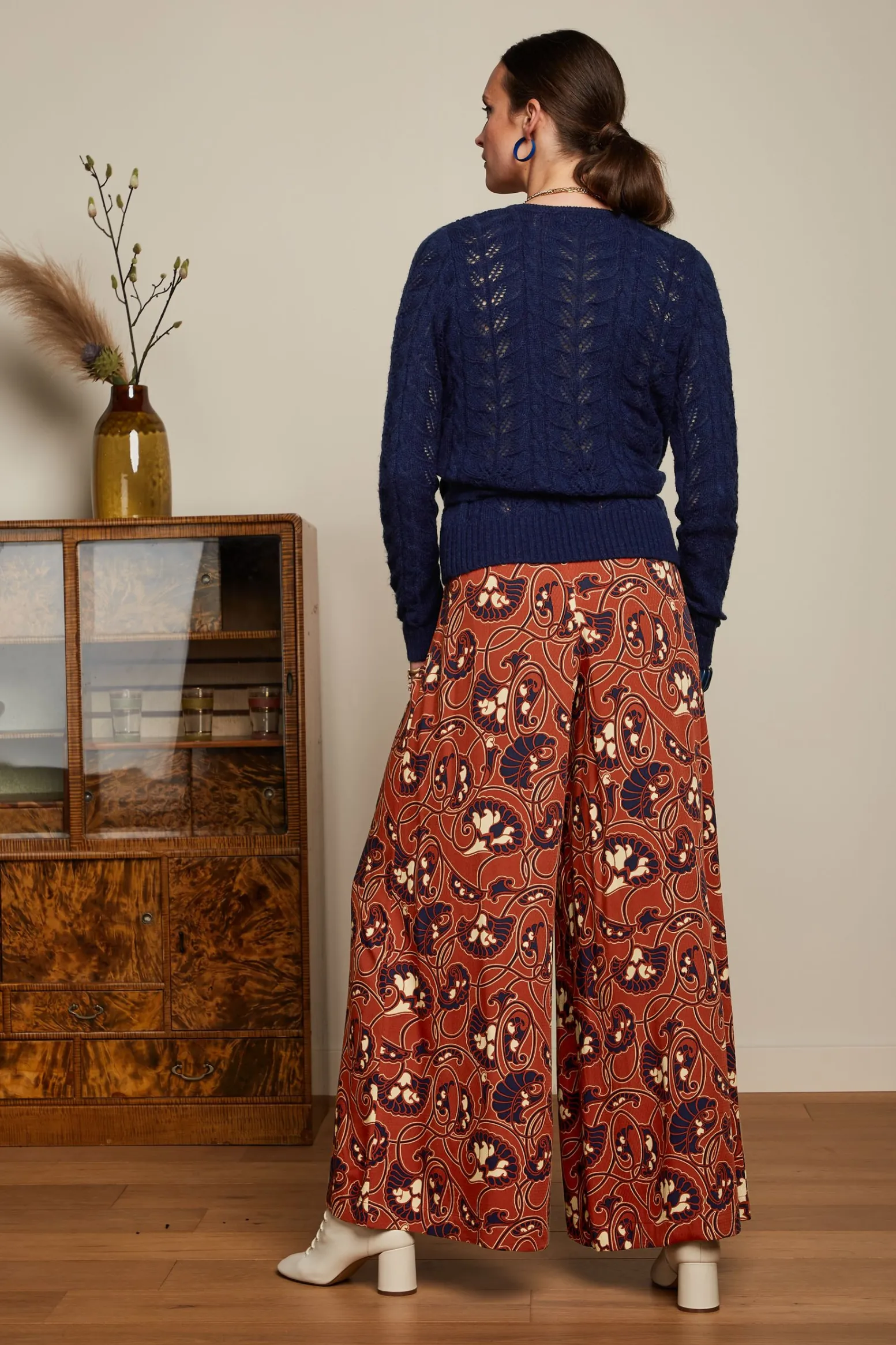 King Louie Vesten|Wrap Top Farfalle Ink Blue