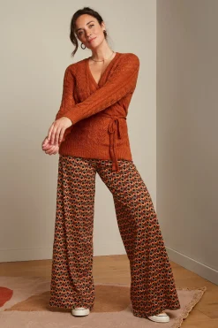 King Louie Vesten|Wrap Top Farfalle Caramel