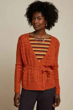 King Louie Vesten|Wrap Top Farfalle Caramel