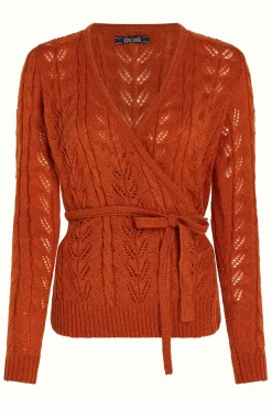 King Louie Vesten|Wrap Top Farfalle Caramel